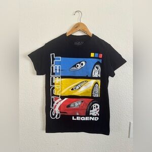 Popular Poison Mens Street Legend Graphic T-Shirt Black Car Racing Tee Small